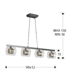 Suspensie FLASH Schuller G9, Crom 391653 Spania