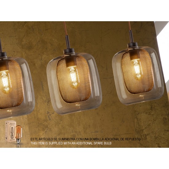 Suspensie FOX Schuller E27, Ciocolatiu 653422 Spania