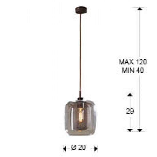 Pendul FOX Schuller E27, Ciocolatiu 653608 Spania