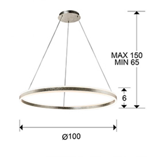 Suspensie HELIA Schuller Led, Argintiu 831635 Spania