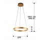 Suspensie HELIA Schuller Led, Auriu 831940 Spania