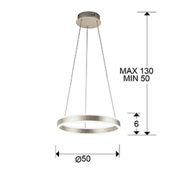 Suspensie HELIA Schuller Led, Argintiu 831963 Spania