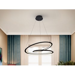 Suspensie LOOPING Schuller Led, Negru 527583 Spania