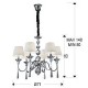 Candelabru MERCURY II Schuller E14, Crom 520783 Spania