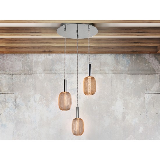 Suspensie MICRON Schuller Led, Crom 413626 Spania