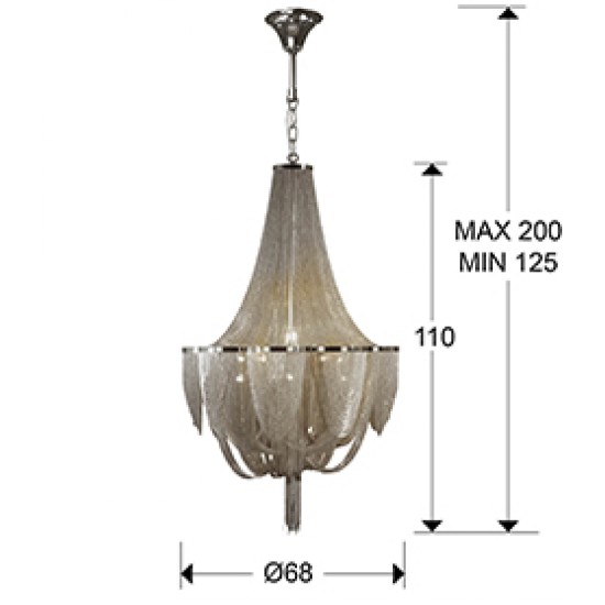 Candelabru MINERVA Schuller G9, Crom|Nichel 872941D Spania