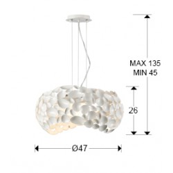 Suspensie NARISA Schuller G9, Alb Mat 266290 Spania