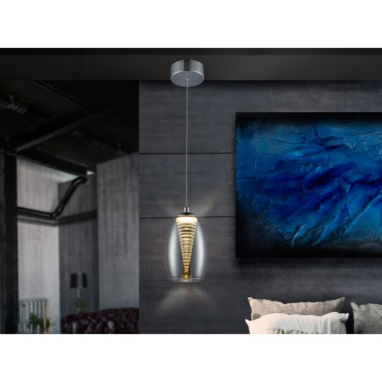 Pendul NEBULA Schuller Led, Crom 584102 Spania