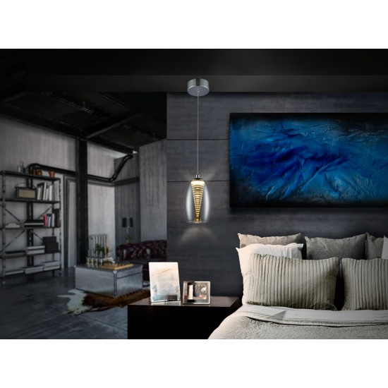 Pendul NEBULA Schuller Led, Crom 584102 Spania