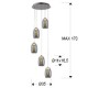 Candelabru NEBULA Schuller Led, Crom 584438 Spania