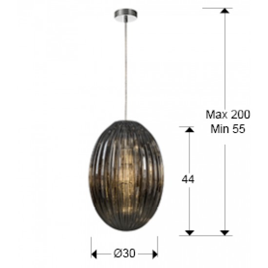 Pendul OVILA Schuller E27, Crom 752084 Spania