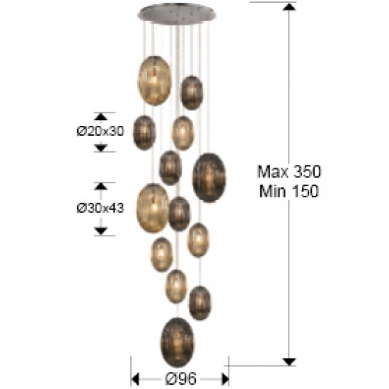 Suspensie OVILA Schuller E27, Crom 752459 Spania