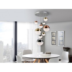 Suspensie  Schuller Led, Cupru|Alama Satinata|Crom 793091B Spania