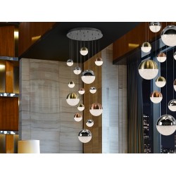 Suspensie  Schuller Led, Crom/Cupru/Alama Satinata 793258B Spania