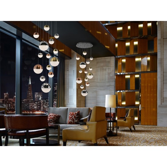 Suspensie  Schuller Led, Crom/Cupru/Alama Satinata 793258B Spania