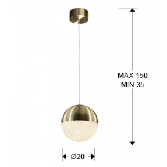 Pendul SPHERE Schuller Led, Alama Satinata 793407 Spania