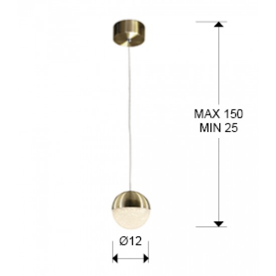 Pendul SPHERE Schuller Led, Alama Satinata 793429 Spania