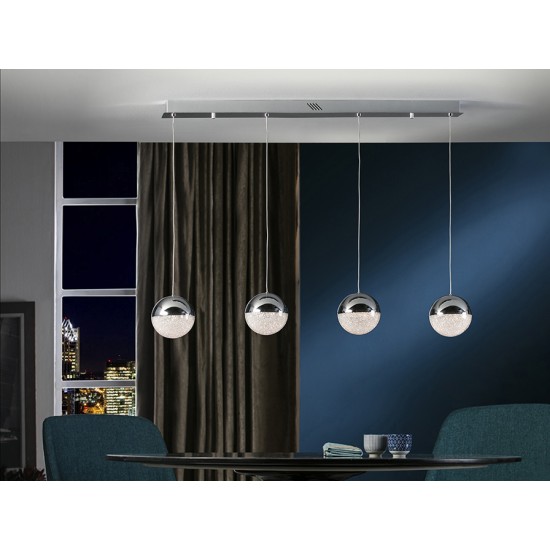 Suspensie SPHERE Schuller Led, Crom 793635 Spania