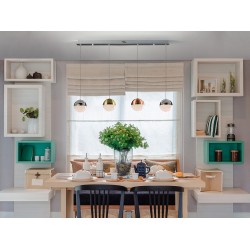 Suspensie SPHERE Schuller Led, Crom/Alama/Cupru 793659 Spania