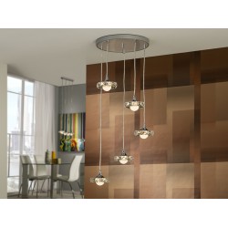 Suspensie SURIA Schuller Led, Crom 376370 Spania
