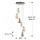 Suspensie TACCIA Schuller Led, Crom 394834 Spania