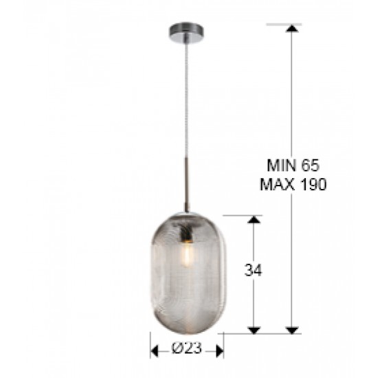 Pendul Tensai Schuller E27, Crom 735840 Spania