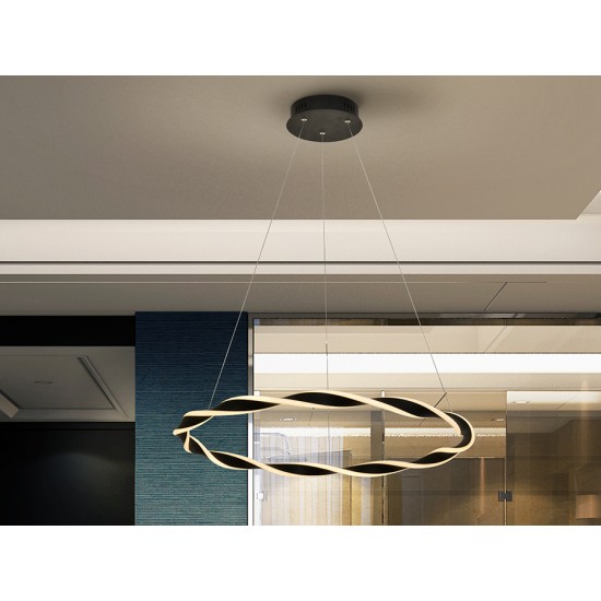 Suspensie TRENZA Schuller Led, Negru Mat 829731 Spania