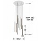 Suspensie VARAS Schuller Led, Auriu Stralucitor|Alb Mat 373250D Spania