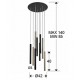 Suspensie VARAS Schuller Led, Auriu|Alb Mat 373272D Spania