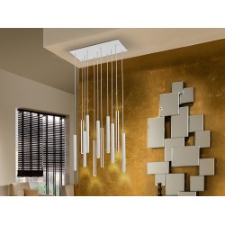 Suspensie VARAS Schuller Led, Auriu Stralucitor|Alb Mat 373342D Spania