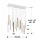 Suspensie VARAS Schuller Led, Auriu Stralucitor|Alb Mat 373437D Spania
