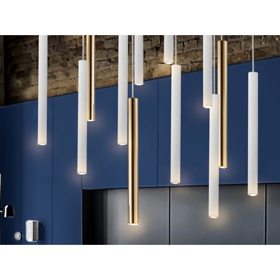 Suspensie VARAS Schuller Led, Auriu Stralucitor|Alb Mat 373437GD Spania