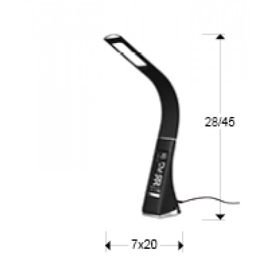 Lampa de Birou ALIVE Schuller Led, Piele Neagra 468227 Spania