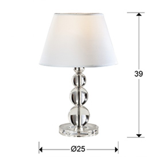 Veioza MERCURY Schuller E27, Argintiu|Transparent 662199 Spania
