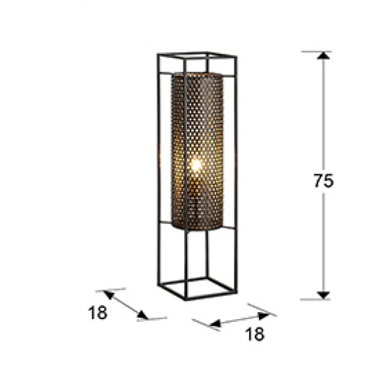 Lampadar VERA Schuller E27, Negru 493045 Spania