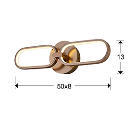 Aplica COLETTE Schuller Led, Auriu Rose 787017 Spania