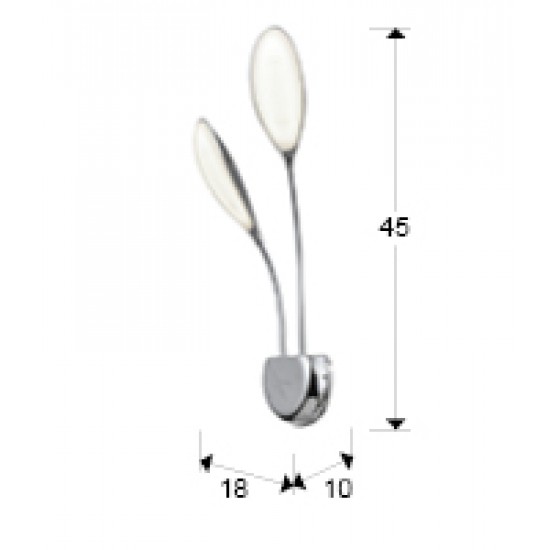 Aplica LUCILA Schuller Led, Crom 324190 Spania