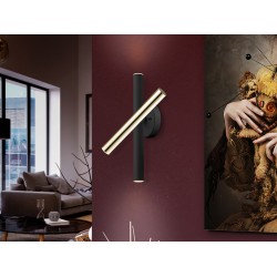 Aplica VARAS Schuller Led, Auriu|Negru Mat 373845 Spania