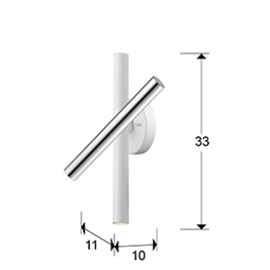 Aplica VARAS Schuller Led, Crom|Alb Mat 373852 Spania