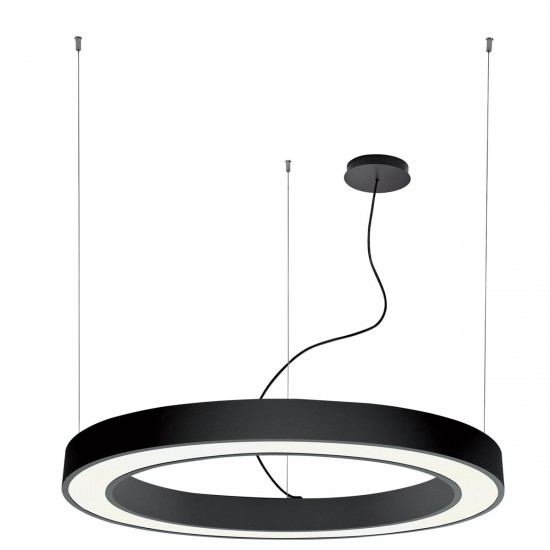 Suspensie Circulara RING 3915-0009-3-B-D3 Viokef LED, Negru, Grecia