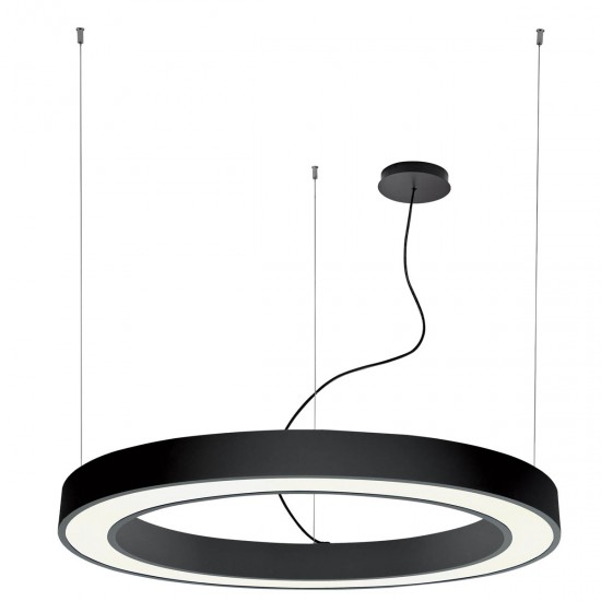 Suspensie Circulara RING 3915-0012-3-B-D3 Viokef LED, Negru, Grecia