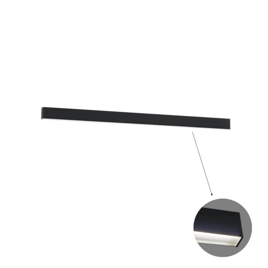 Plafoniera Liniara CIBA 3916-01198-3-B-M-D3 Viokef LED, Negru, Grecia