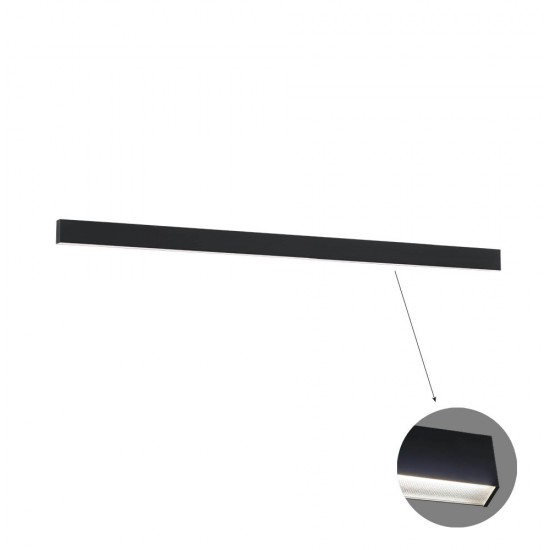 Plafoniera Liniara CIBA 3916-01282-4-B-M-D4 Viokef LED, Negru, Grecia