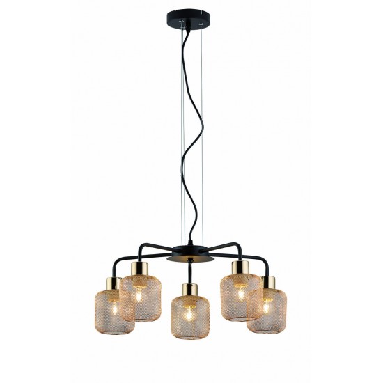 Suspensie LOREN 4165500 Viokef E27, Auriu, Grecia