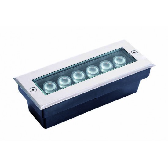 Spot Exterior Podea Incastrat LOTUS 4187100 Viokef LED, Argintiu, Grecia