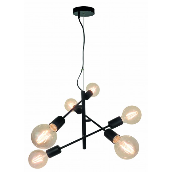 Candelabru FREESTYLE 4193100 Viokef E27, Negru, Grecia