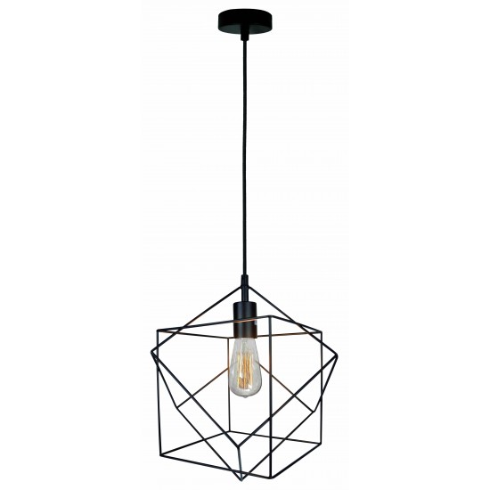 Pendul QUADRO 4193400 Viokef E27, Negru, Grecia