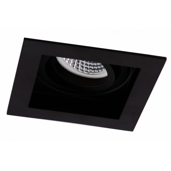 Downlight Incastrat ARTSI 4208001 Viokef GU10, Negru, Grecia