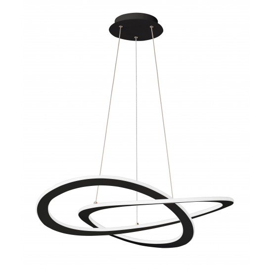 Suspensie CHARLIE 4235800 Viokef LED, Negru, Grecia