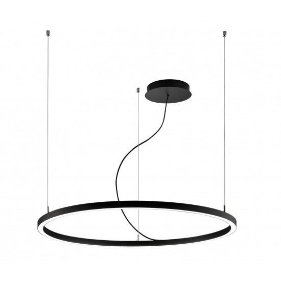 Suspensie VERDI 4244801 Viokef LED, Negru, Grecia